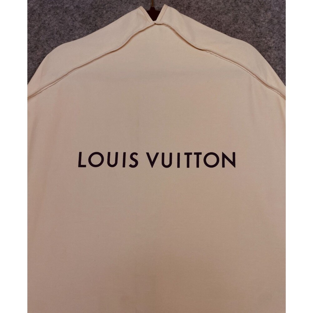 Louis Vuitton Garment Bag Beige Cream Storage Travel Cover Fabric Zippered 23x49